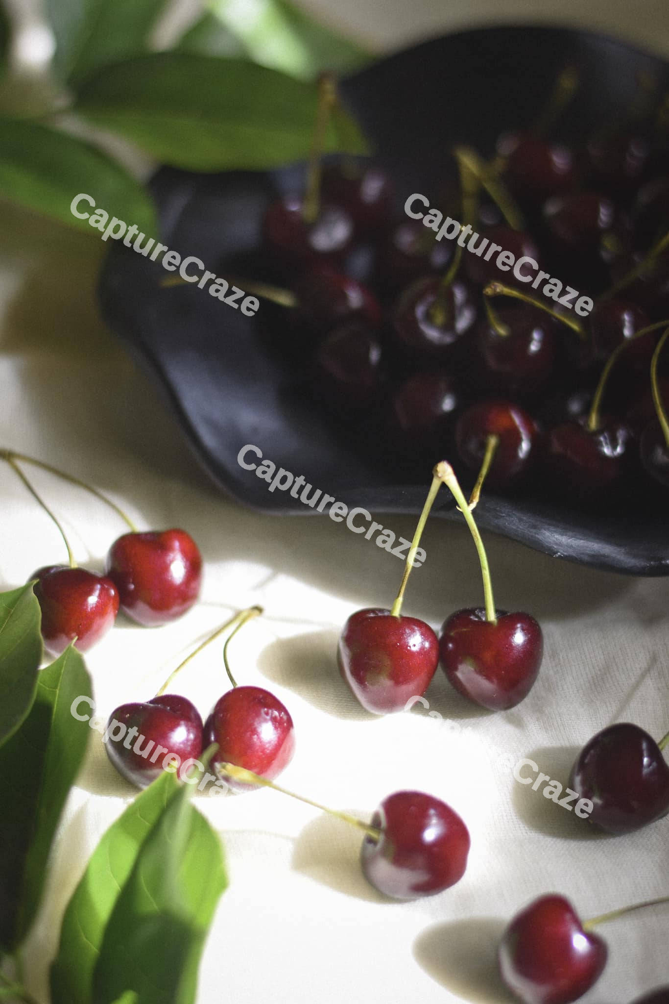 Cherries on a plate